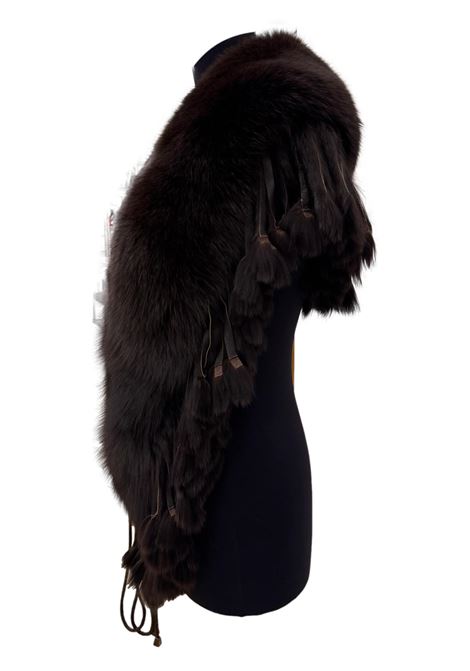 Stola di volpe con frange PARIDE D'ANTUONO | Scialle | PB.120101380